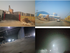 河北曲阳县一石粉厂在重污染天气下还在生产 扬尘污染严重
